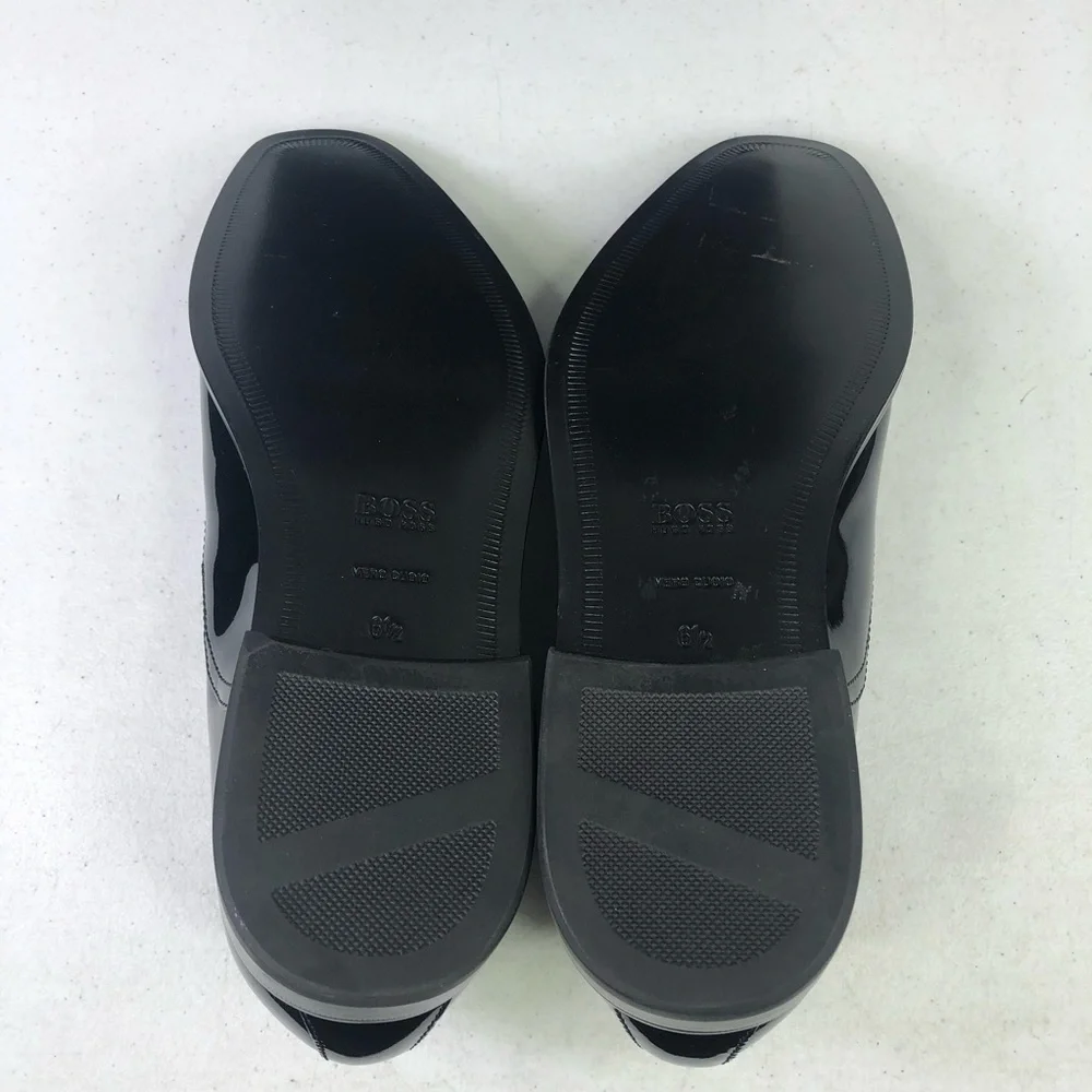 HUGO Boss Highline Patent Oxfords Black Leather